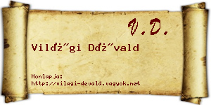 Világi Dévald névjegykártya